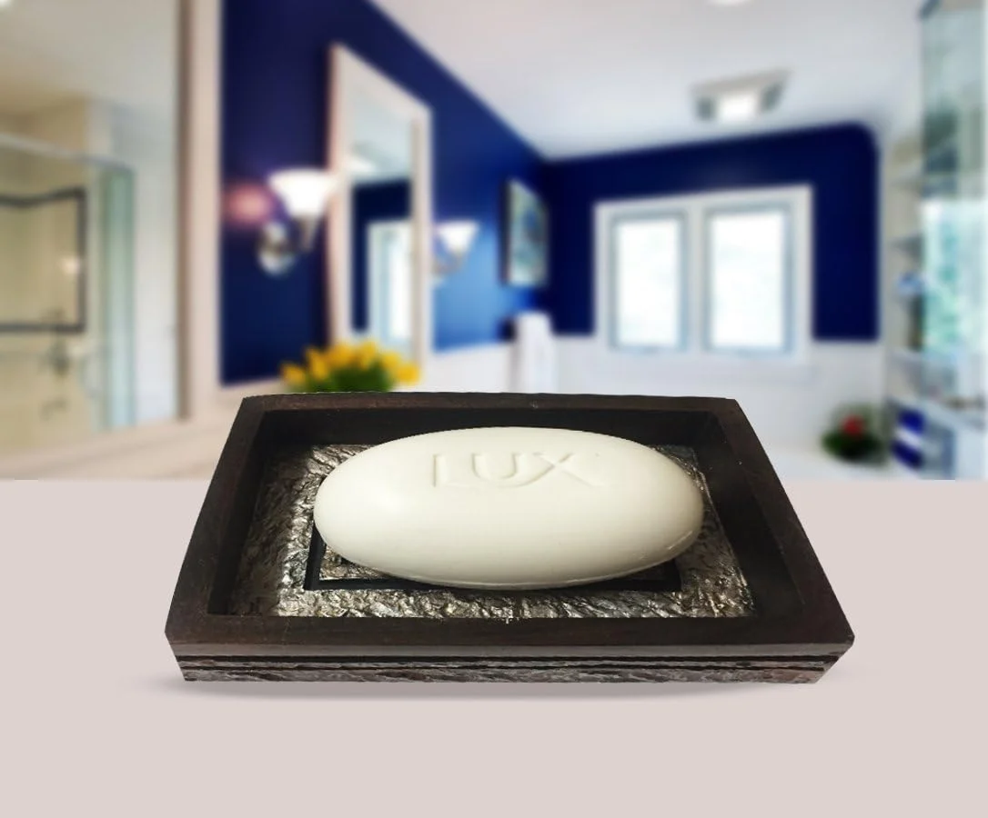 ست ۴ تکه لوازم حمام استرلینگ مدل SMS-293 با روکش سنگ طبیعی از جنس پلی رزین - شامل جا مایع دستشویی، جا مسواکی، لیوان و جا صابونی