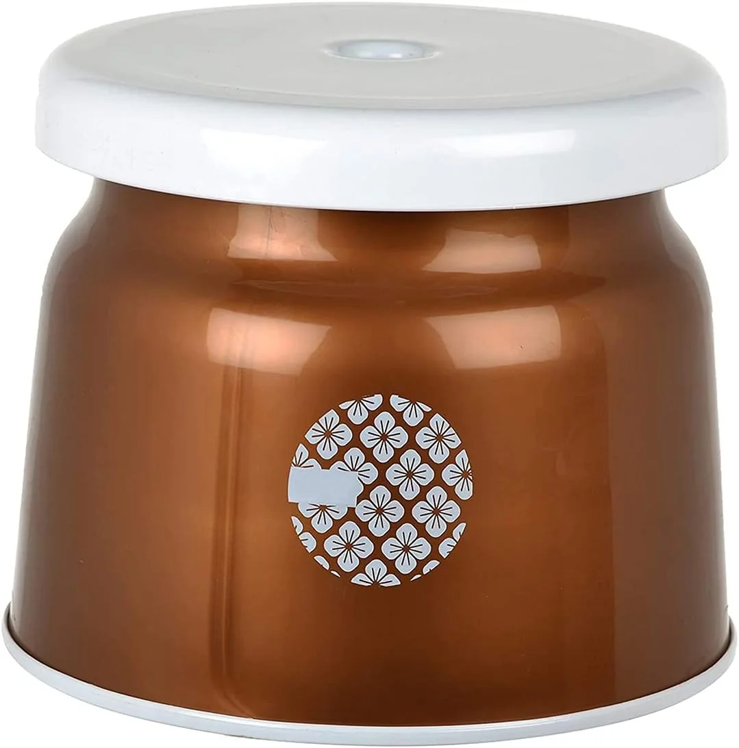 ست سطل پلاستیکی، لگن و لیوان حمام تِدِمِل لیزا ۱۱ تکه، مقاوم، ظرفیت بزرگ (قهوه ای)