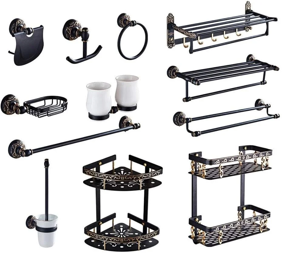 ست لوازم جانبی حمام TISTIK، مجموعه 12 عددی لوازم جانبی آلومینیومی حمام، مجموعه لوازم جانبی دیواری حمام ست لوازم جانبی حمام TISTIK، مجموعه 12 عددی لوازم جانبی آلومینیومی حمام، مجموعه لوازم جانبی دیواری حمام