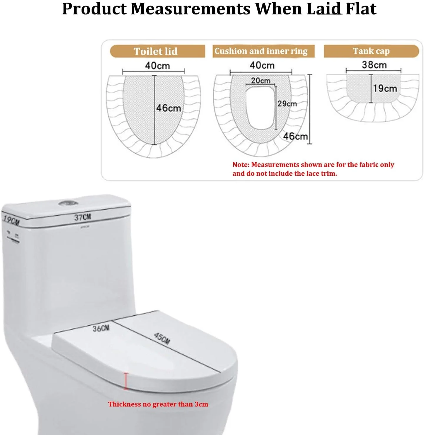ست سه تکه روکش توالت فرنگی، ست پادری توالت مخمل توری، روکش درب توالت/روکش مخزن، لوازم جانبی دکور حمام (B) ست سه تکه روکش توالت فرنگی، ست پادری توالت مخمل توری، روکش درب توالت/روکش مخزن، لوازم جانبی دکور حمام (B)