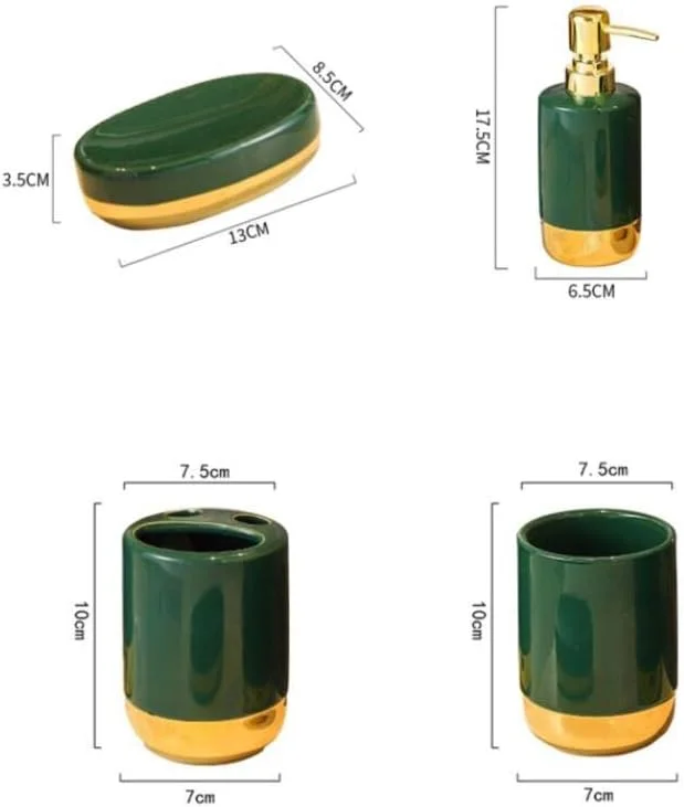 ست لوازم بهداشتی رومیزی، ست پنج تکه حمام، شامل جا مسواکی، لیوان دهانشویه، مناسب برای دکوراسیون حمام و اتاق مدل ست لوازم بهداشتی رومیزی، ست پنج تکه حمام، شامل جا مسواکی، لیوان دهانشویه، مناسب برای دکوراسیون حمام و اتاق مدل