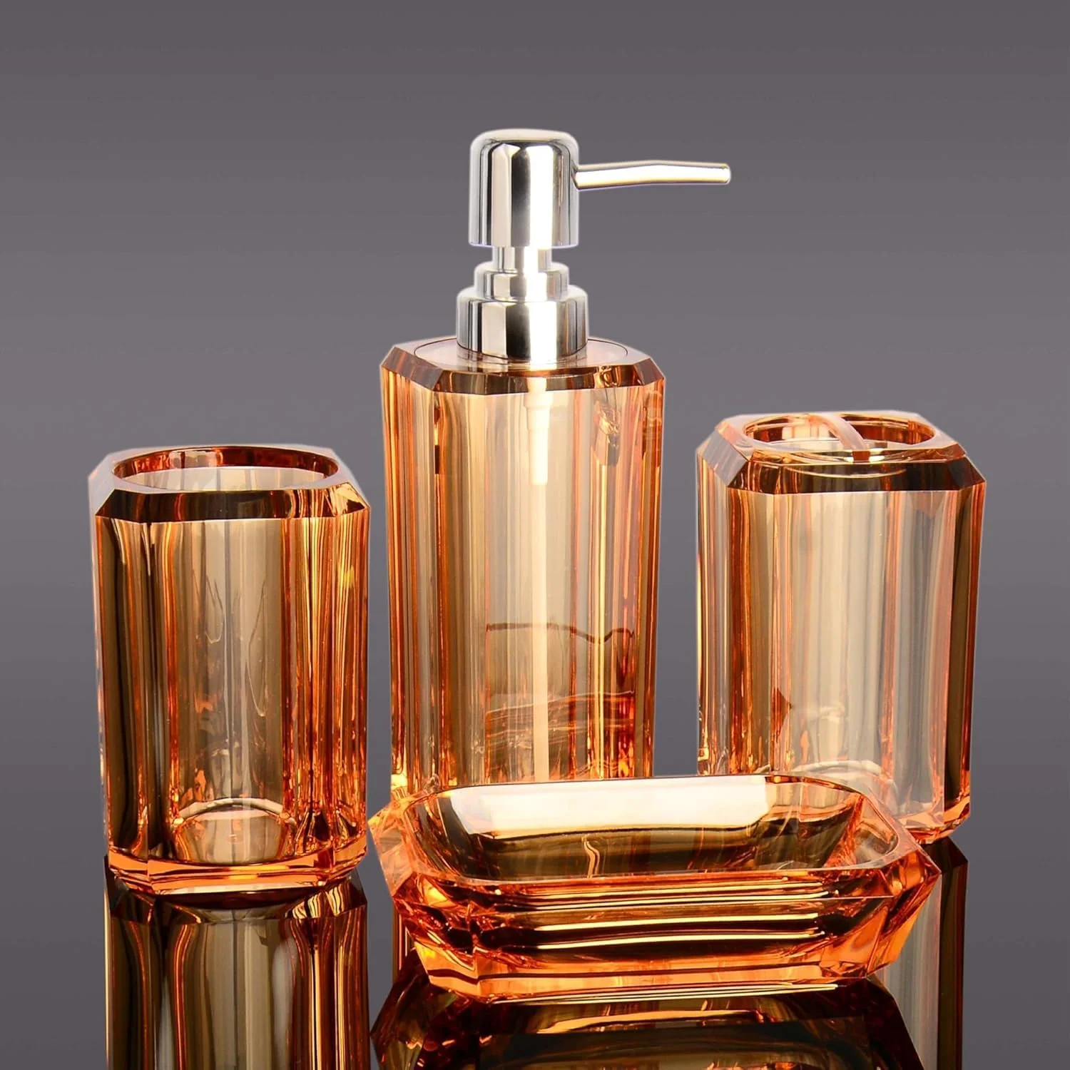 ست لوازم جانبی حمام، ست حمام آکریلیک 4 تکه، جا مایع لوسیون، لیوان، جا مسواکی، جا صابونی، مناسب برای خانه نو، خوابگاه، آپارتمان، لوازم ضروری منزل، دکوراسیون مدرن حمام ست لوازم جانبی حمام، ست حمام آکریلیک 4 تکه، جا مایع لوسیون، لیوان، جا مسواکی، جا صابونی، مناسب برای خانه نو، خوابگاه، آپارتمان، لوازم ضروری منزل، دکوراسیون مدرن حمام