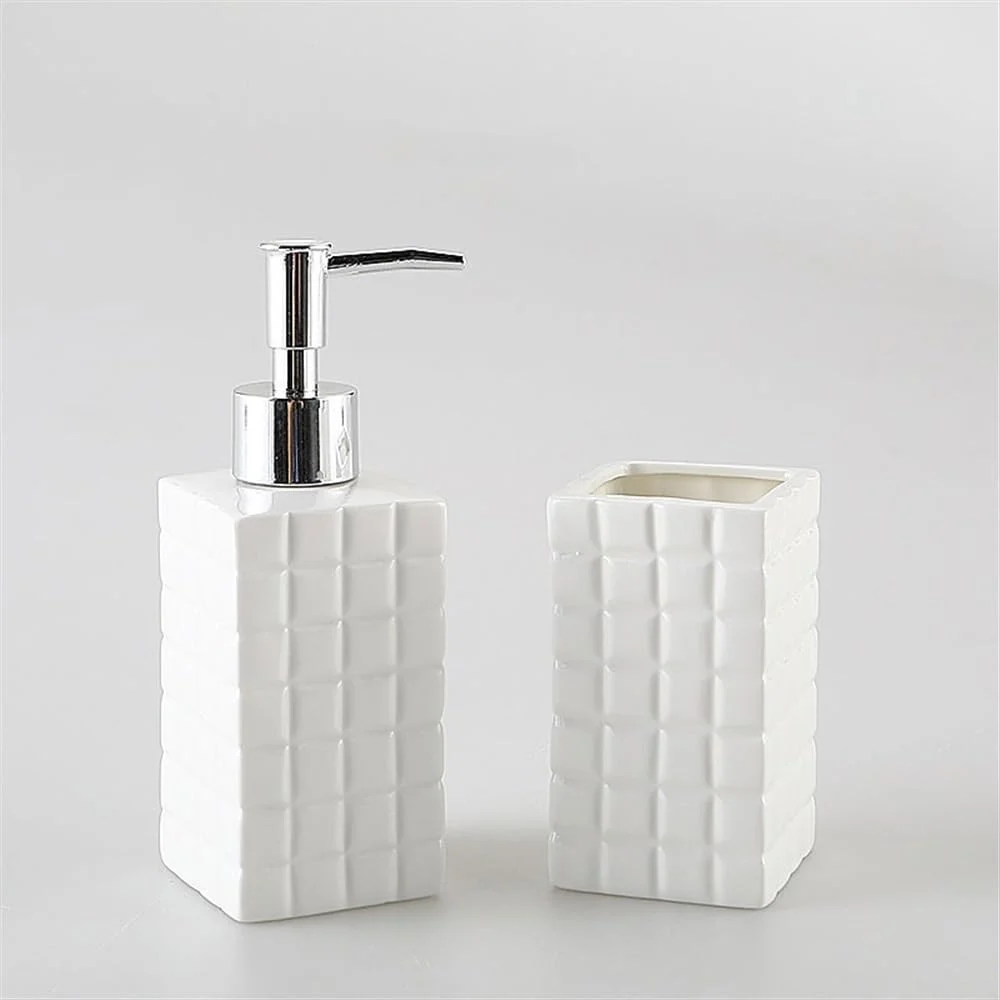 جا صابونی سرامیکی لوکس، جا مسواکی سبک وزن، ست پنج تکه تزئینی حمام، پخش کننده صابون شستشو جا صابونی سرامیکی لوکس، جا مسواکی سبک وزن، ست پنج تکه تزئینی حمام، پخش کننده صابون شستشو