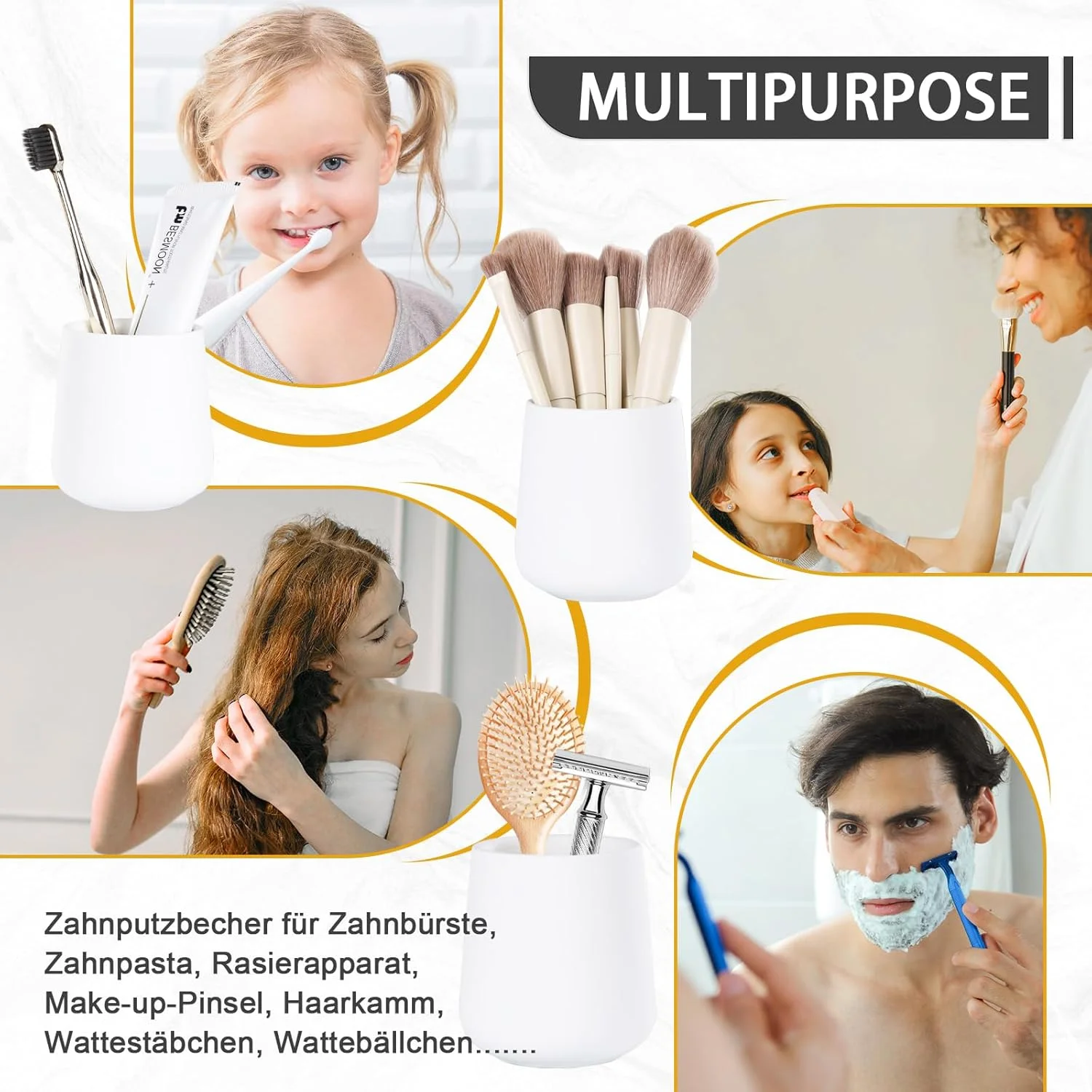 ست لوازم جانبی حمام، شامل 3 قطعه: جا مایع دستشویی 350 میلی لیتری، لیوان مسواک 320 میلی لیتری و جا صابونی، مناسب برای حمام، سینک، جا مایع دستشویی