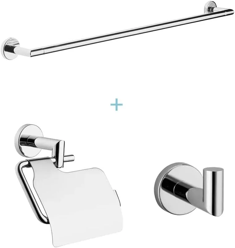 ست لوازم جانبی حمام ویترا مدل Minimax سه تکه - کروم ست لوازم جانبی حمام ویترا مدل Minimax سه تکه - کروم