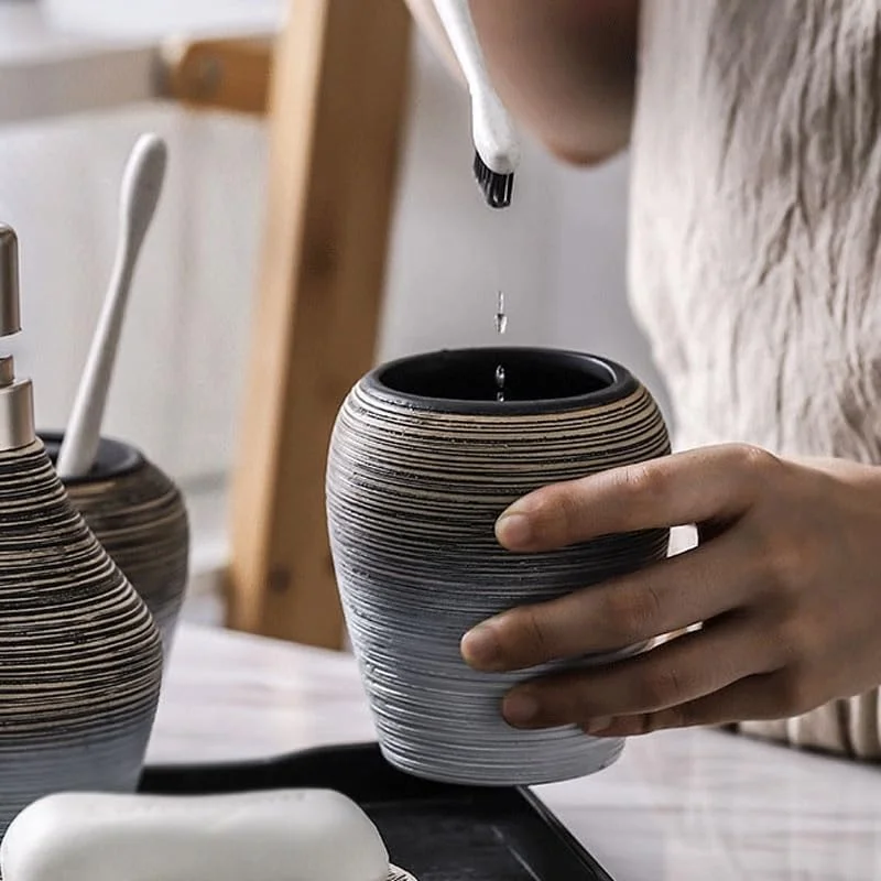 ست لوازم بهداشتی حمام طرح قدیمی، ست پنج تکه لوازم بهداشتی سرامیکی دست ساز ست لوازم بهداشتی حمام طرح قدیمی، ست پنج تکه لوازم بهداشتی سرامیکی دست ساز