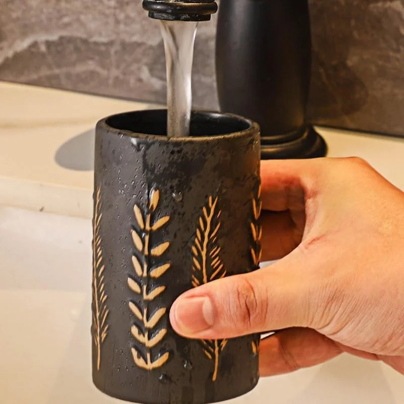 ست لوازم بهداشتی سرامیکی دست ساز 5 تکه مناسب سرویس بهداشتی ست لوازم بهداشتی سرامیکی دست ساز 5 تکه مناسب سرویس بهداشتی