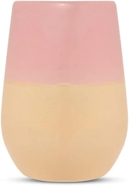 ست لوازم جانبی سرامیکی حمام Vreni برای کاربرد و دکور حمام | جا مایع دستشویی، جای صابون، جا مسواکی دست ساز دو رنگ صورتی/زرد | ست 3 عددی ست لوازم جانبی سرامیکی حمام Vreni برای کاربرد و دکور حمام | جا مایع دستشویی، جای صابون، جا مسواکی دست ساز دو رنگ صورتی/زرد | ست 3 عددی