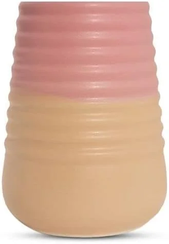 ست لوازم جانبی سرامیکی حمام Vreni برای دکوراسیون کاربردی و حمام | جا مایع صابون، جا صابونی، جا مسواکی دو رنگ صورتی/سفید، ست 3 تکه ست لوازم جانبی سرامیکی حمام Vreni برای دکوراسیون کاربردی و حمام | جا مایع صابون، جا صابونی، جا مسواکی دو رنگ صورتی/سفید، ست 3 تکه