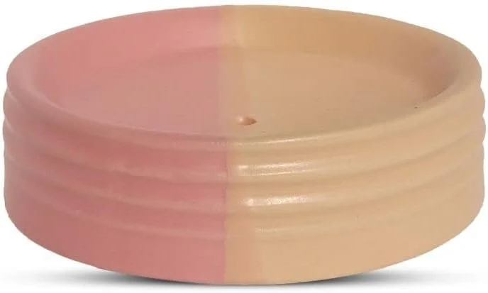 ست لوازم جانبی سرامیکی حمام Vreni برای دکوراسیون کاربردی و حمام | جا مایع صابون، جا صابونی، جا مسواکی دو رنگ صورتی/سفید، ست 3 تکه ست لوازم جانبی سرامیکی حمام Vreni برای دکوراسیون کاربردی و حمام | جا مایع صابون، جا صابونی، جا مسواکی دو رنگ صورتی/سفید، ست 3 تکه