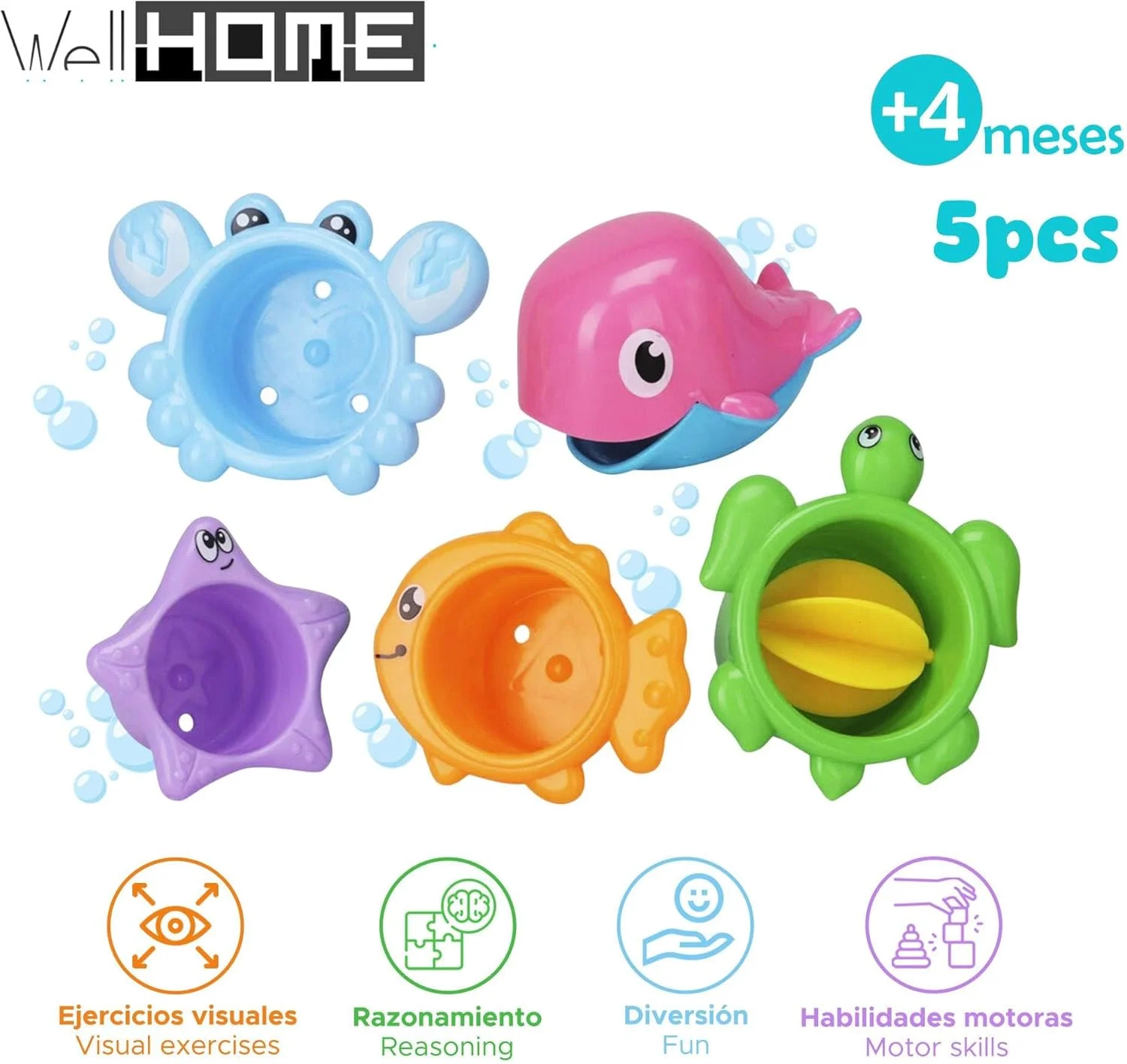 ست 5 تکه لوازم حمام طرح دنیای آبی ول هوم موبلیاریو اند دکوراسیون مدل WH14722، رنگارنگ، 23 x 5 x 29 سانتی متر ست 5 تکه لوازم حمام طرح دنیای آبی ول هوم موبلیاریو اند دکوراسیون مدل WH14722، رنگارنگ، 23 x 5 x 29 سانتی متر