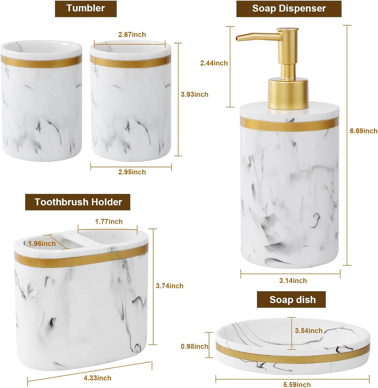 ست لوازم جانبی حمام، ست های لوازم جانبی رومیزی حمام با طرح مرمر شامل جا مایع صابون، جا مسواکی، دو عدد لیوان و جا صابونی برای دکوراسیون حمام مدرن ست لوازم جانبی حمام، ست های لوازم جانبی رومیزی حمام با طرح مرمر شامل جا مایع صابون، جا مسواکی، دو عدد لیوان و جا صابونی برای دکوراسیون حمام مدرن