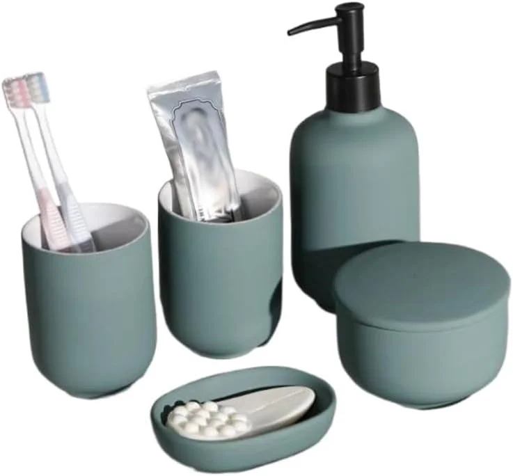 ست لوازم بهداشتی فانتزی پنج تکه سرامیکی مناسب سرویس بهداشتی، هدیه منزل نو ست لوازم بهداشتی فانتزی پنج تکه سرامیکی مناسب سرویس بهداشتی، هدیه منزل نو