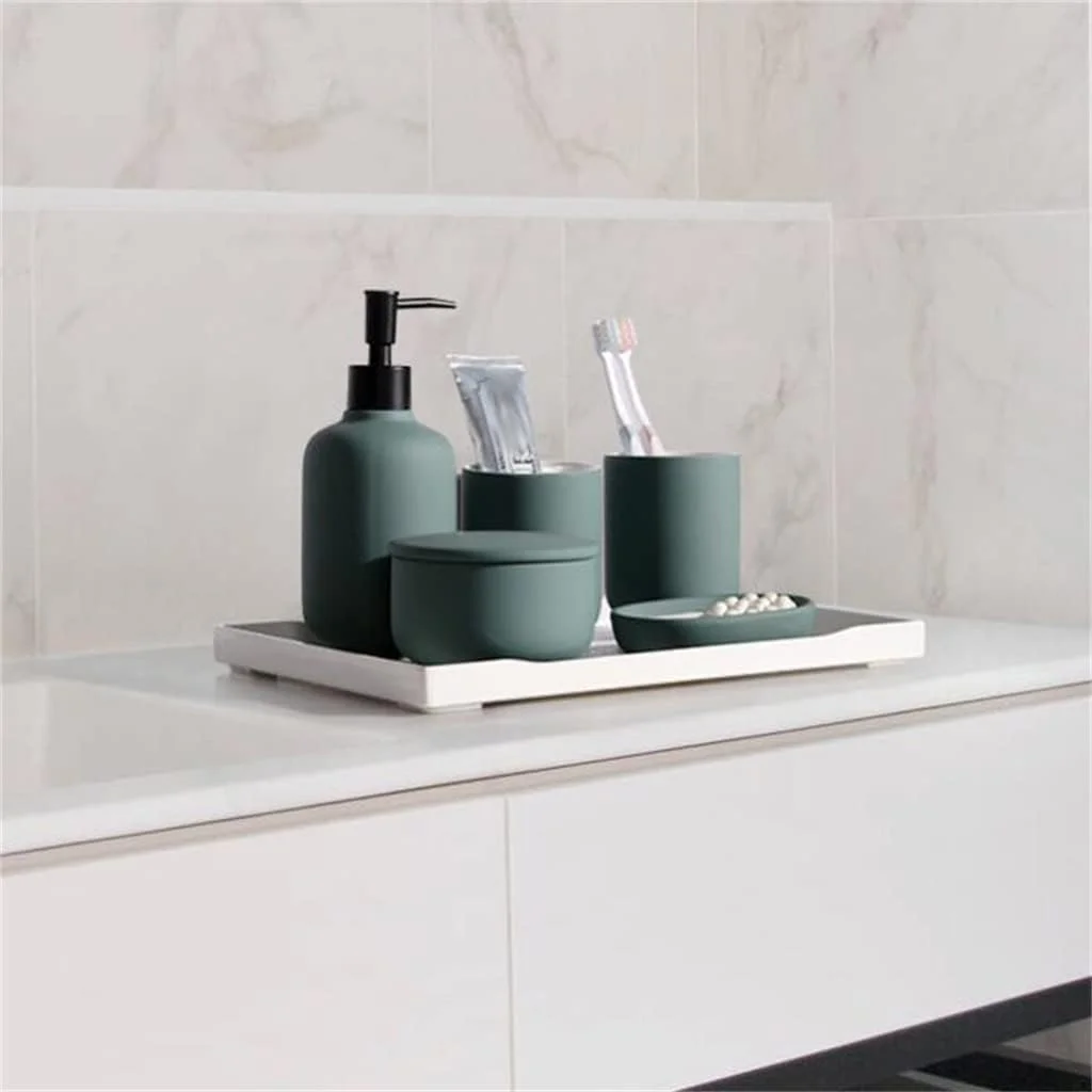 ست لوازم بهداشتی فانتزی پنج تکه سرامیکی مناسب سرویس بهداشتی، هدیه منزل نو ست لوازم بهداشتی فانتزی پنج تکه سرامیکی مناسب سرویس بهداشتی، هدیه منزل نو