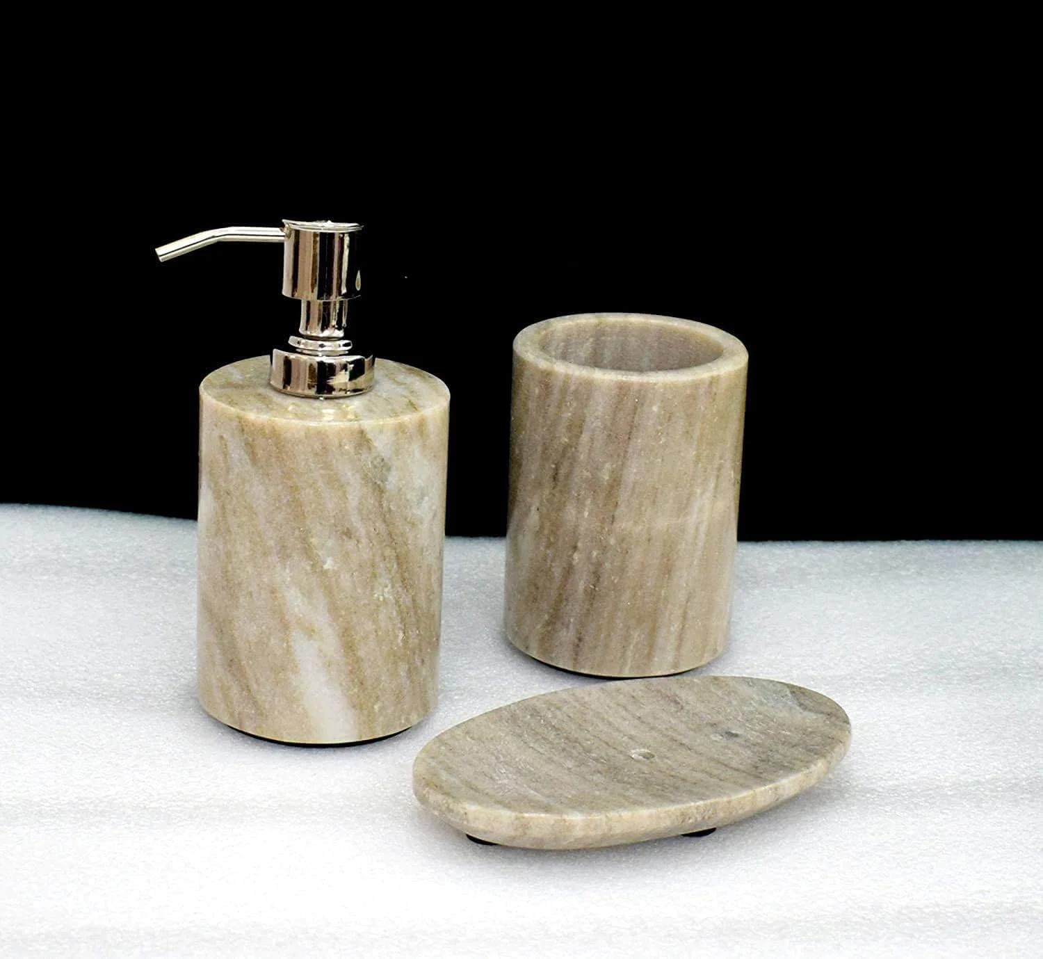 ست لوازم جانبی حمام سنگی خالص ویگانو. ست حمام سنگی با پمپ پرداخت کروم ست لوازم جانبی حمام سنگی خالص ویگانو. ست حمام سنگی با پمپ پرداخت کروم