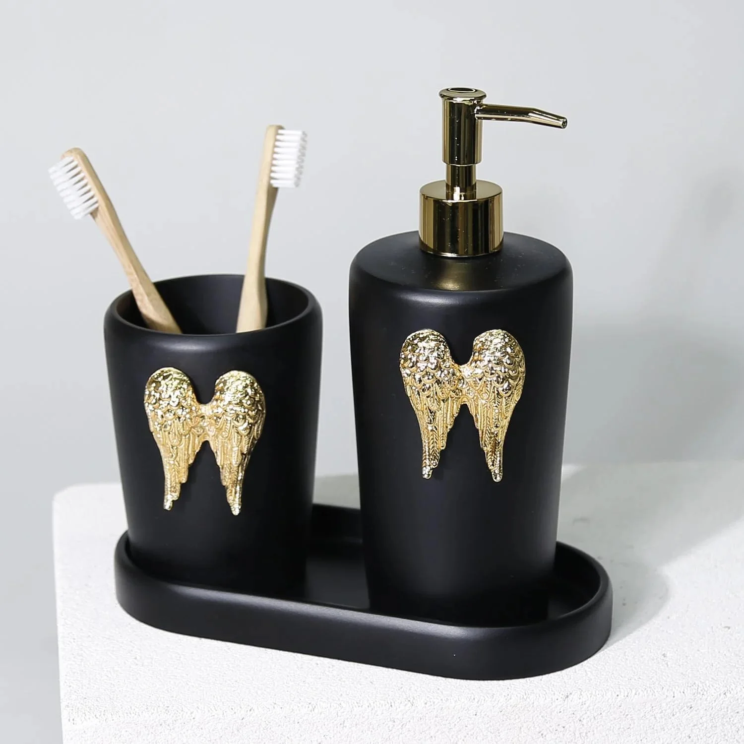 ست ۵ تکه لوازم جانبی حمام طرح بال ست ۵ تکه لوازم جانبی حمام طرح بال