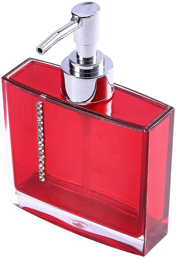 ست لوازم جانبی حمام، 5 تکه لوازم جانبی حمام اکریلیک شامل جا مایع، جا مسواکی، جا صابونی و دو عدد لیوان، مناسب برای خانه، حمام و هتل، قرمز ست لوازم جانبی حمام، 5 تکه لوازم جانبی حمام اکریلیک شامل جا مایع، جا مسواکی، جا صابونی و دو عدد لیوان، مناسب برای خانه، حمام و هتل، قرمز