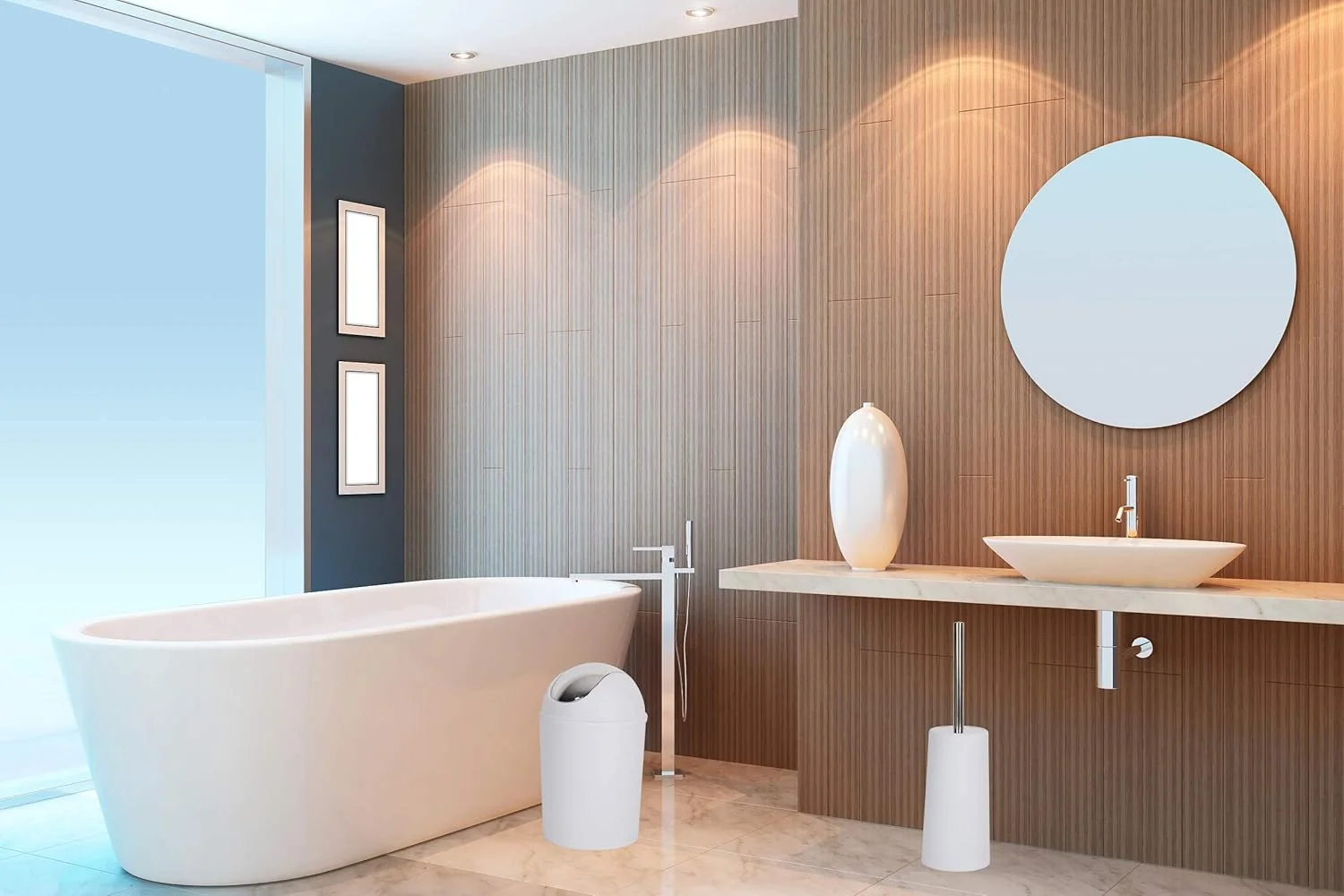 ست لوازم جانبی پلاستیکی حمام YCOCO، شامل جا مایع دستشویی، جا مسواکی، لیوان مسواک، جا صابونی، برس توالت، سطل زباله، سفید (۶ تکه) ست لوازم جانبی پلاستیکی حمام YCOCO، شامل جا مایع دستشویی، جا مسواکی، لیوان مسواک، جا صابونی، برس توالت، سطل زباله، سفید (۶ تکه)