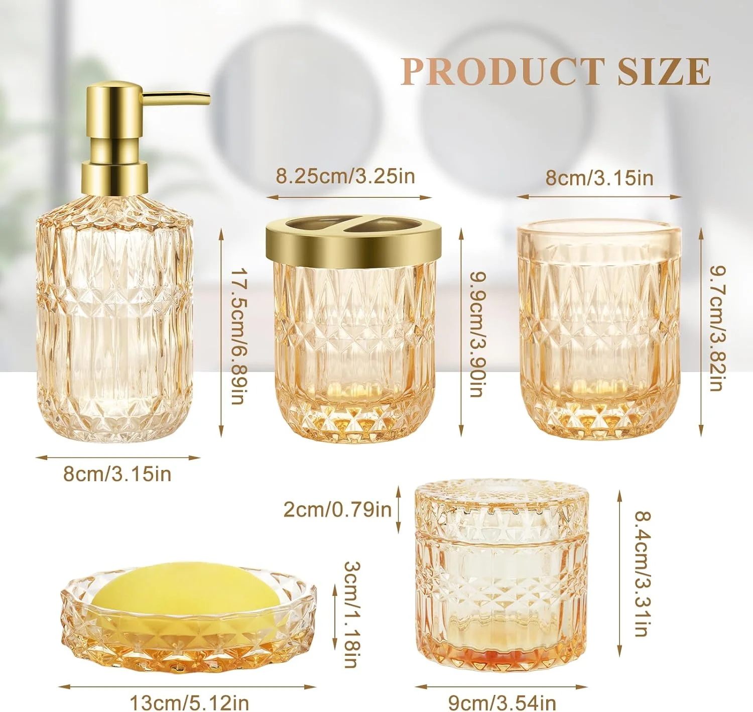 ست ۵ تکه لوازم جانبی حمام