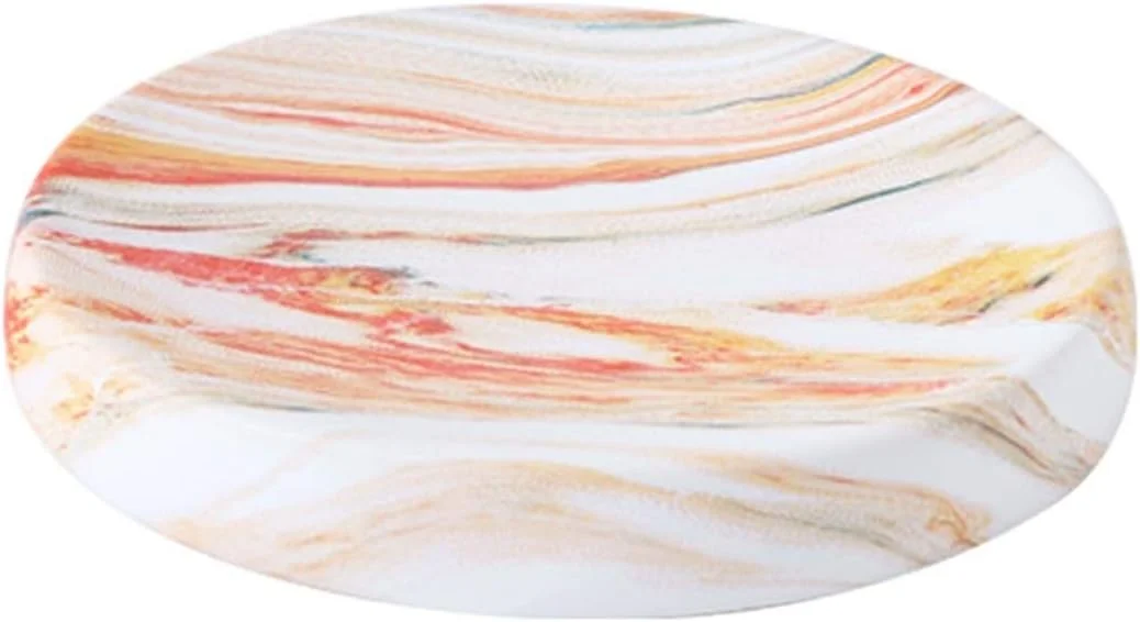 ست لوازم جانبی حمام سرامیکی طرح سنگ مرمر پنج تکه شامل جای خمیر دندان، بطری لوسیون، جای صابون، مناسب برای دکوراسیون حمام هتل