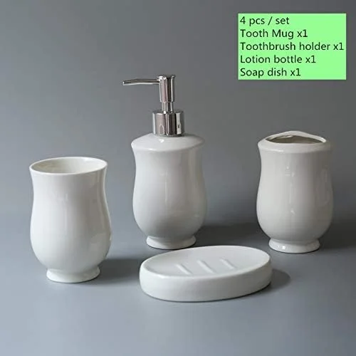 ست لوازم جانبی حمام منزل، ست لوازم شستشوی سرامیکی، جا مایع صابون، جا مسواکی، سینی، لوازم شستشوی منزل مناسب برای حمام هتل ست لوازم جانبی حمام منزل، ست لوازم شستشوی سرامیکی، جا مایع صابون، جا مسواکی، سینی، لوازم شستشوی منزل مناسب برای حمام هتل