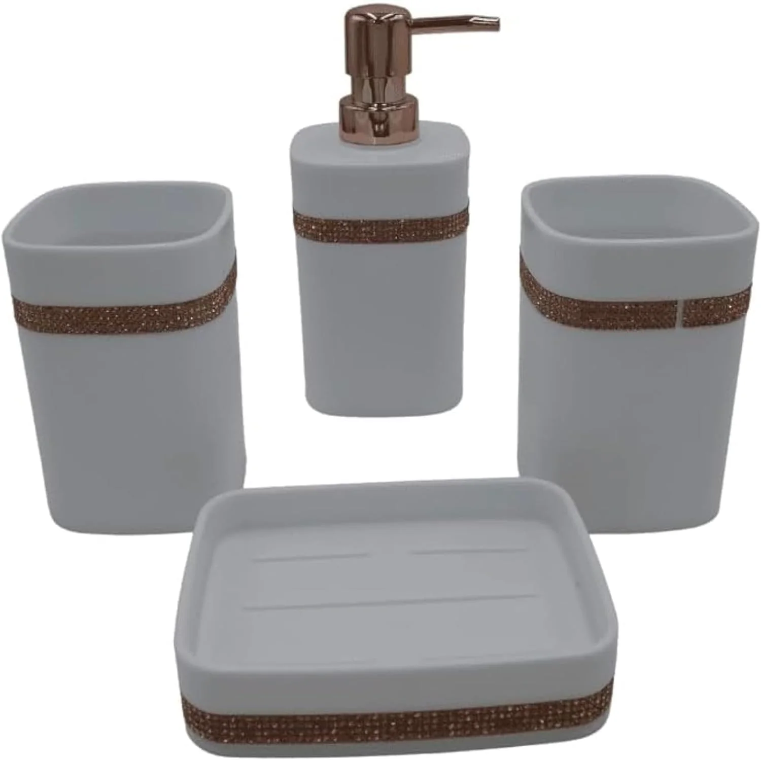 ست لوازم جانبی حمام 4 تکه زنیث پریمیوم: جا مایع صابون، جا مسواکی، لیوان و جا صابونی - مجموعه کامل حمام برای دکور مدرن (سفید سرامیکی) ست لوازم جانبی حمام 4 تکه زنیث پریمیوم: جا مایع صابون، جا مسواکی، لیوان و جا صابونی - مجموعه کامل حمام برای دکور مدرن (سفید سرامیکی)