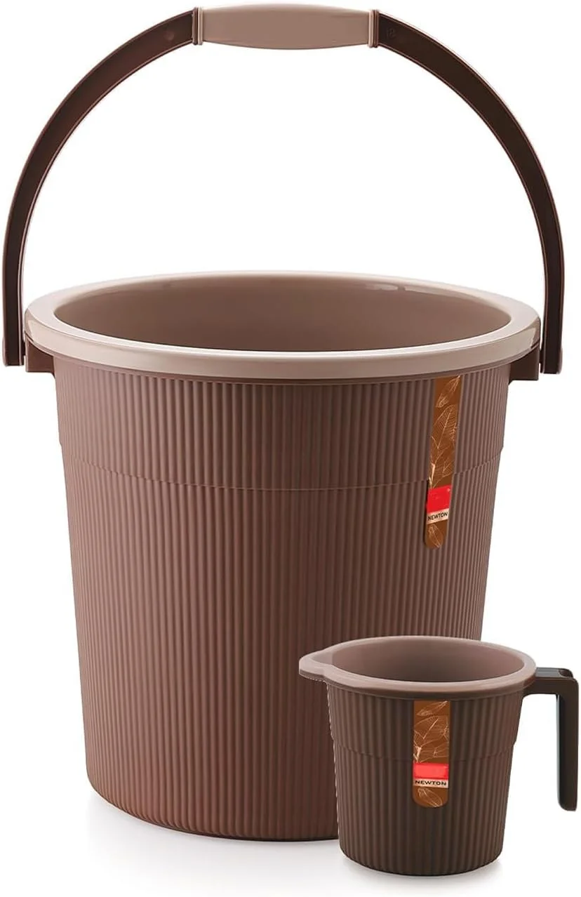 ست سطل و لیوان ZORROW MART | ست لوازم حمام (سطل 20 لیتری + لیوان 1 لیتری) (قهوه ای تیره) ست سطل و لیوان ZORROW MART | ست لوازم حمام (سطل 20 لیتری + لیوان 1 لیتری) (قهوه ای تیره)