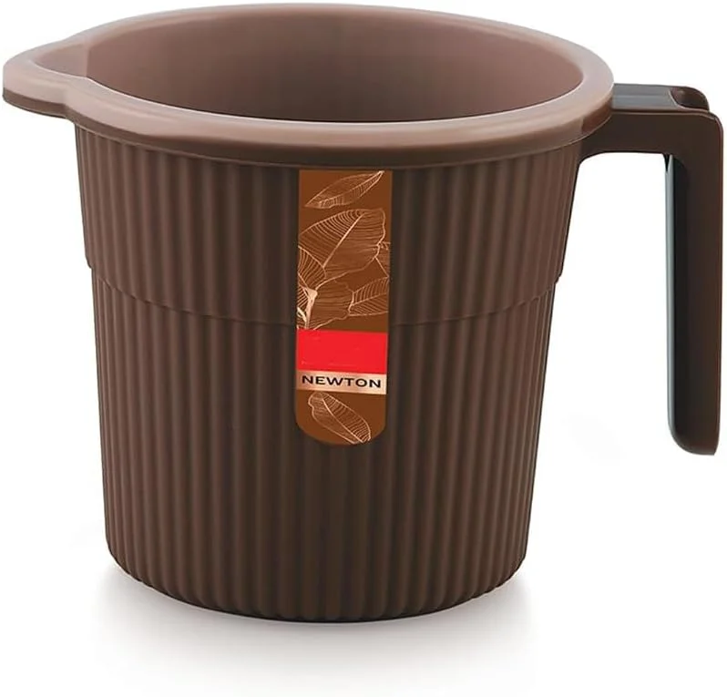 ست سطل و لیوان ZORROW MART | ست لوازم حمام (سطل 20 لیتری + لیوان 1 لیتری) (قهوه ای تیره)