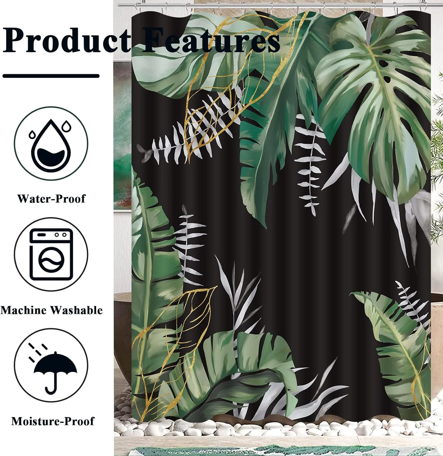 پرده حمام طرح برگ لاک پشتی سبز به همراه ست فرش، پرده حمام طرح گیاهان بوهو به همراه فرش، لوازم تزئینی حمام انتزاعی به همراه پرده و فرش، ست پرده طرح برگ پرده حمام طرح برگ لاک پشتی سبز به همراه ست فرش، پرده حمام طرح گیاهان بوهو به همراه فرش، لوازم تزئینی حمام انتزاعی به همراه پرده و فرش، ست پرده طرح برگ