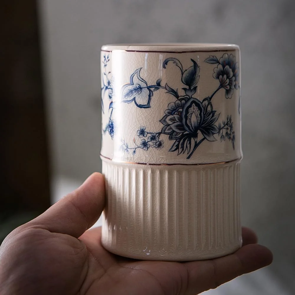 ست لوازم جانبی حمام 5 تکه گلدار آبی وینتیج، سرامیک ترک یخی شامل جا مایع صابون، جا مسواکی، لیوان و جا صابونی، دکور حمام، هدیه برای زنان و مردان خانه آپارتمان ست لوازم جانبی حمام 5 تکه گلدار آبی وینتیج، سرامیک ترک یخی شامل جا مایع صابون، جا مسواکی، لیوان و جا صابونی، دکور حمام، هدیه برای زنان و مردان خانه آپارتمان