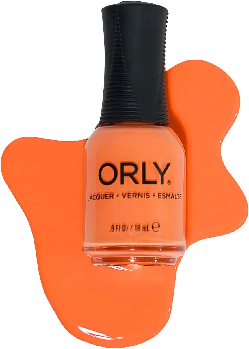 لاک ناخن اُرلی Cowabunga! | مجموعه ادیشن محدود دهه 1980 | کرم نارنجی نئون | فرمول بادوام، خشک شدن سریع و مقاوم در برابر لب پر شدن | پرداخت نهایی مشابه سالن | وگان، بدون تست حیوانی (18 میلی لیتر)