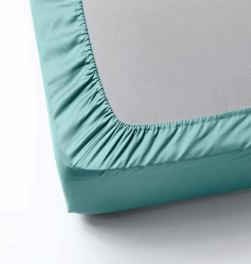 ملحفه کشدار کینگ (سبز دریایی) Orchard Exclusive (تکهای) بافتهشده از پرکال پنبهای، نرم و لوکس، ملحفه تخت خواب با کیفیت هتل - 180 ملحفه کشدار کینگ (سبز دریایی) Orchard Exclusive (تکهای) بافتهشده از پرکال پنبهای، نرم و لوکس، ملحفه تخت خواب با کیفیت هتل - 180