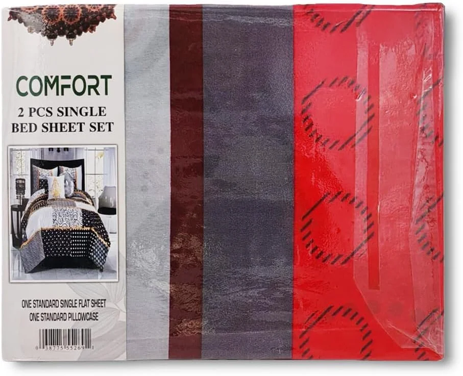 ملحفه تک نفره طرح خال خال قرمز BYFT Orchard Comfort به همراه یک روبالشی، ابعاد 150x230 سانتی متر، جنس میکروفایبر