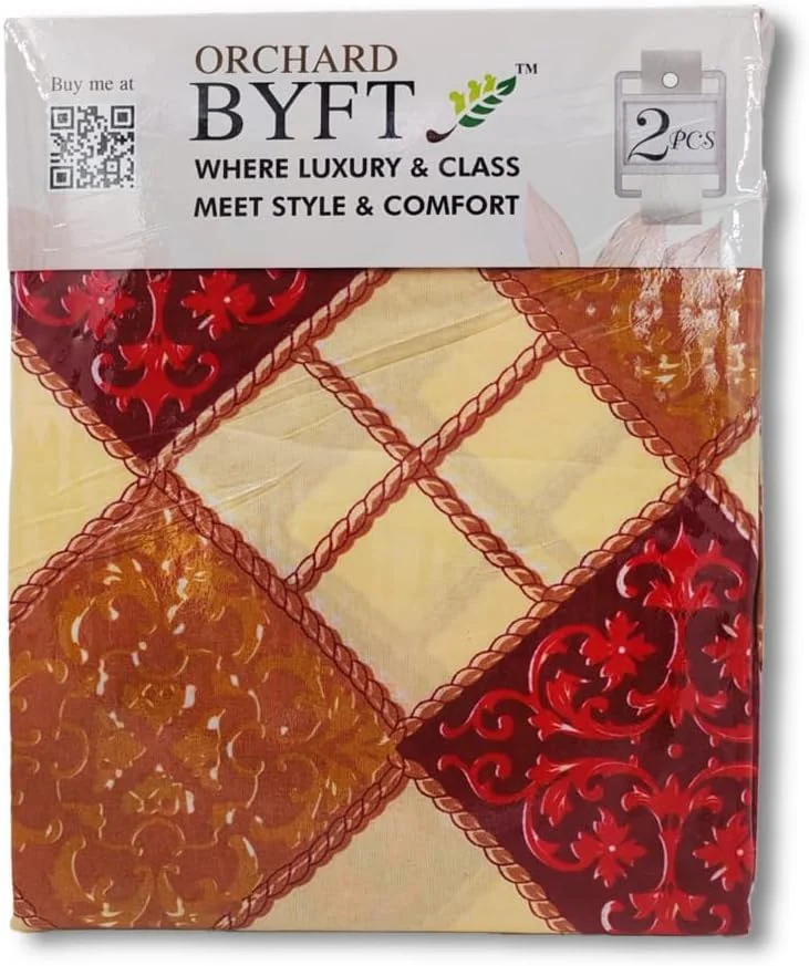 ملحفه تک نفره طرح چاپی طرح باغ میوه BYFT با طرح تکه دوزی جیپوری و یک روبالشی 150 x 230 سانتی متر میکروفایبر