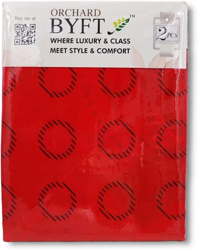 ملحفه تک نفره طرح خال خال قرمز BYFT Orchard Comfort به همراه یک روبالشی، ابعاد 150x230 سانتی متر، جنس میکروفایبر