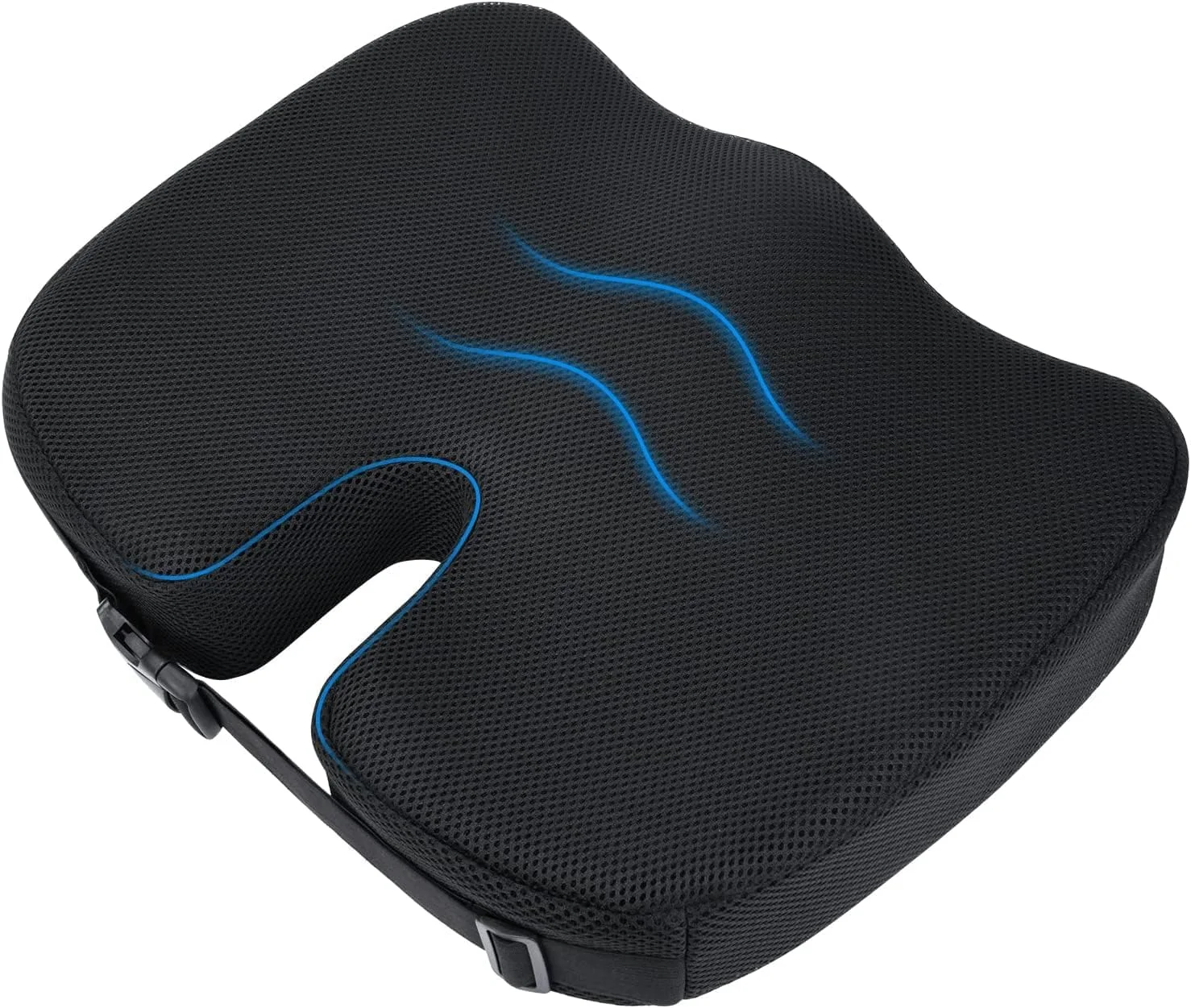 بالشتک صندلی فوم حافظه‌دار NALACAL، بالشتک دنبالچه ضد لغزش و قابل تنظیم، شکل ارگونومیک، بالشتک تسکین درد برای صندلی اداری، ویلچر، صندلی ماشین، صندلی بازی و کامپیوتر