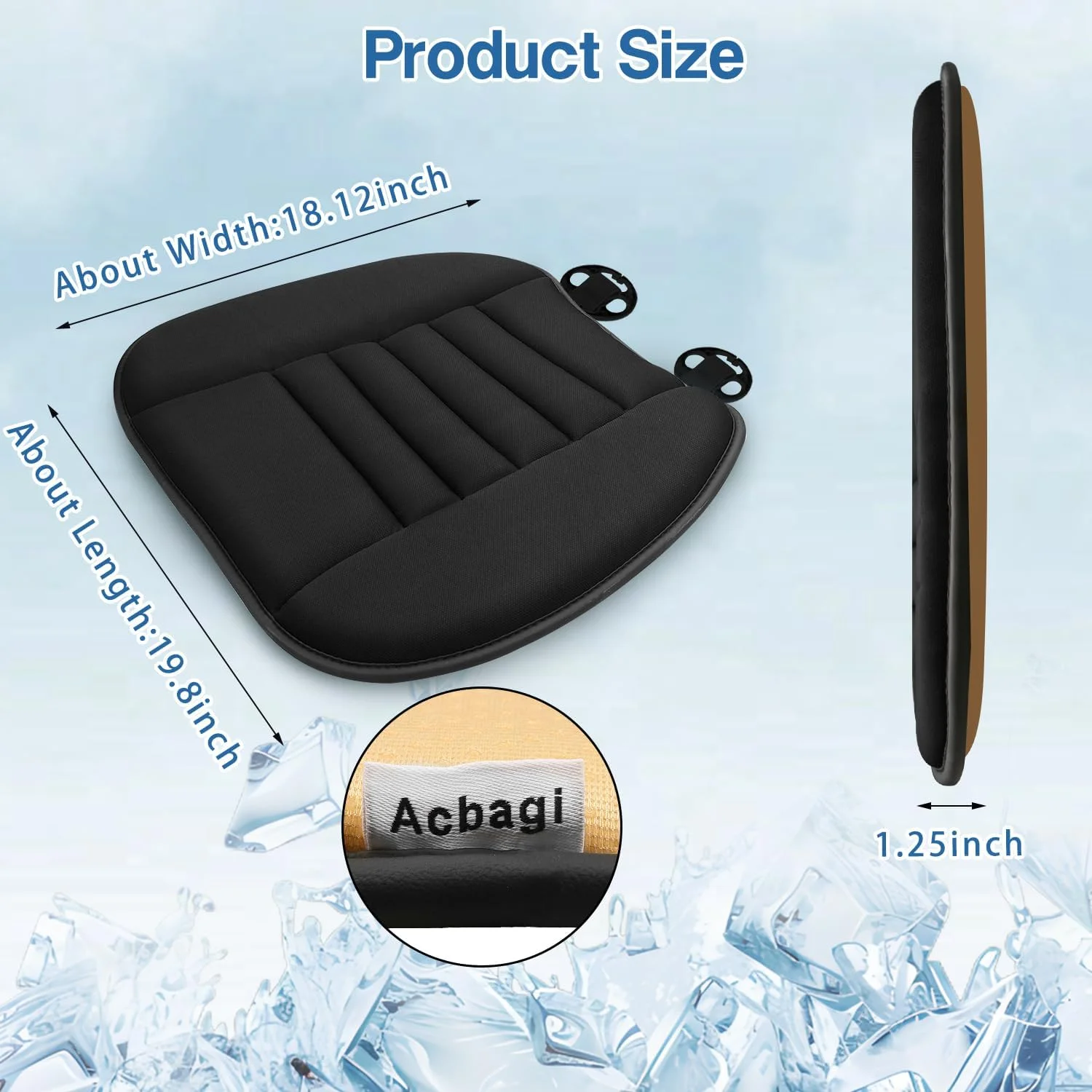 بالشتک صندلی خودرو ای سی باگی با فوم حافظه دار 3 سانتی متری برای خودرو، صندلی اداری و صندلی منزل بالشتک صندلی خودرو ای سی باگی با فوم حافظه دار 3 سانتی متری برای خودرو، صندلی اداری و صندلی منزل