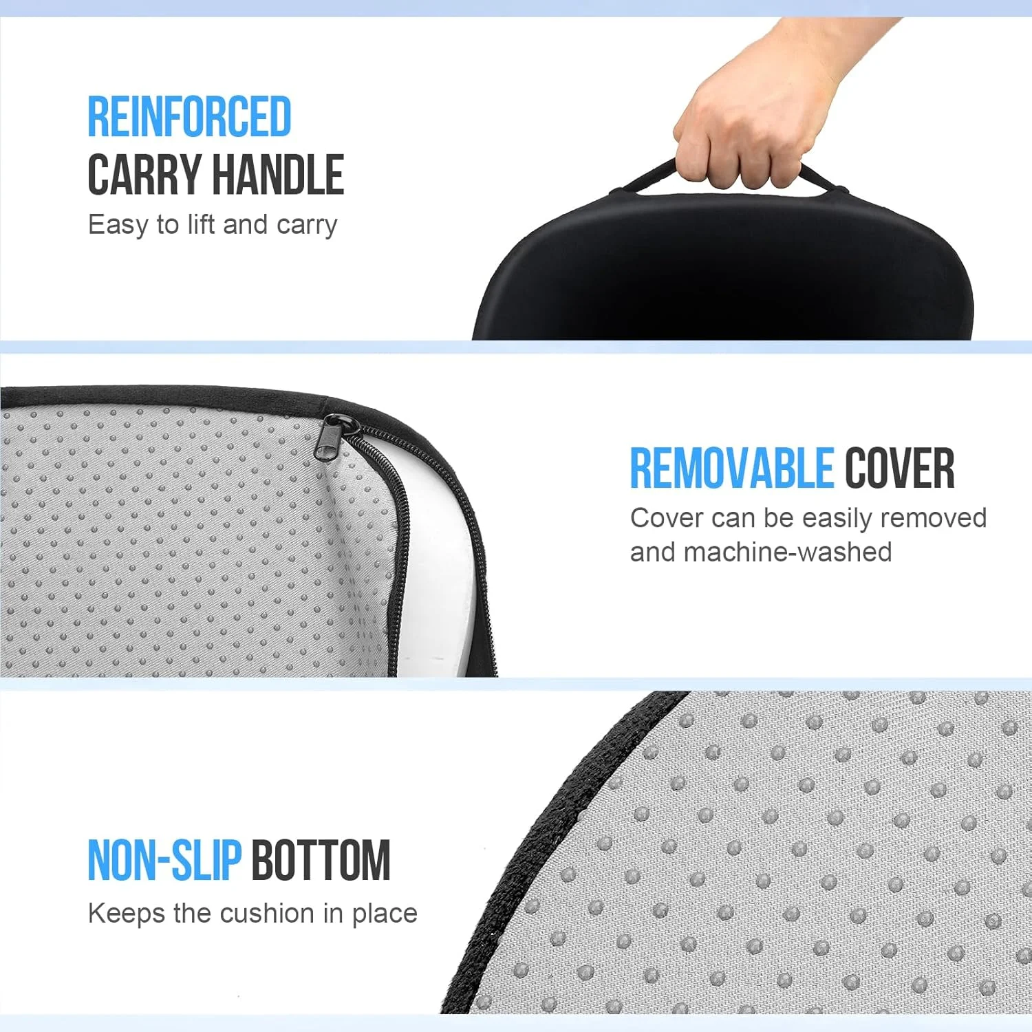 بالشتک صندلی مموری فوم - بالشتک ارگونومیک برای صندلی اداری، ماشین و صندلی گیمینگ بالشتک صندلی مموری فوم - بالشتک ارگونومیک برای صندلی اداری، ماشین و صندلی گیمینگ