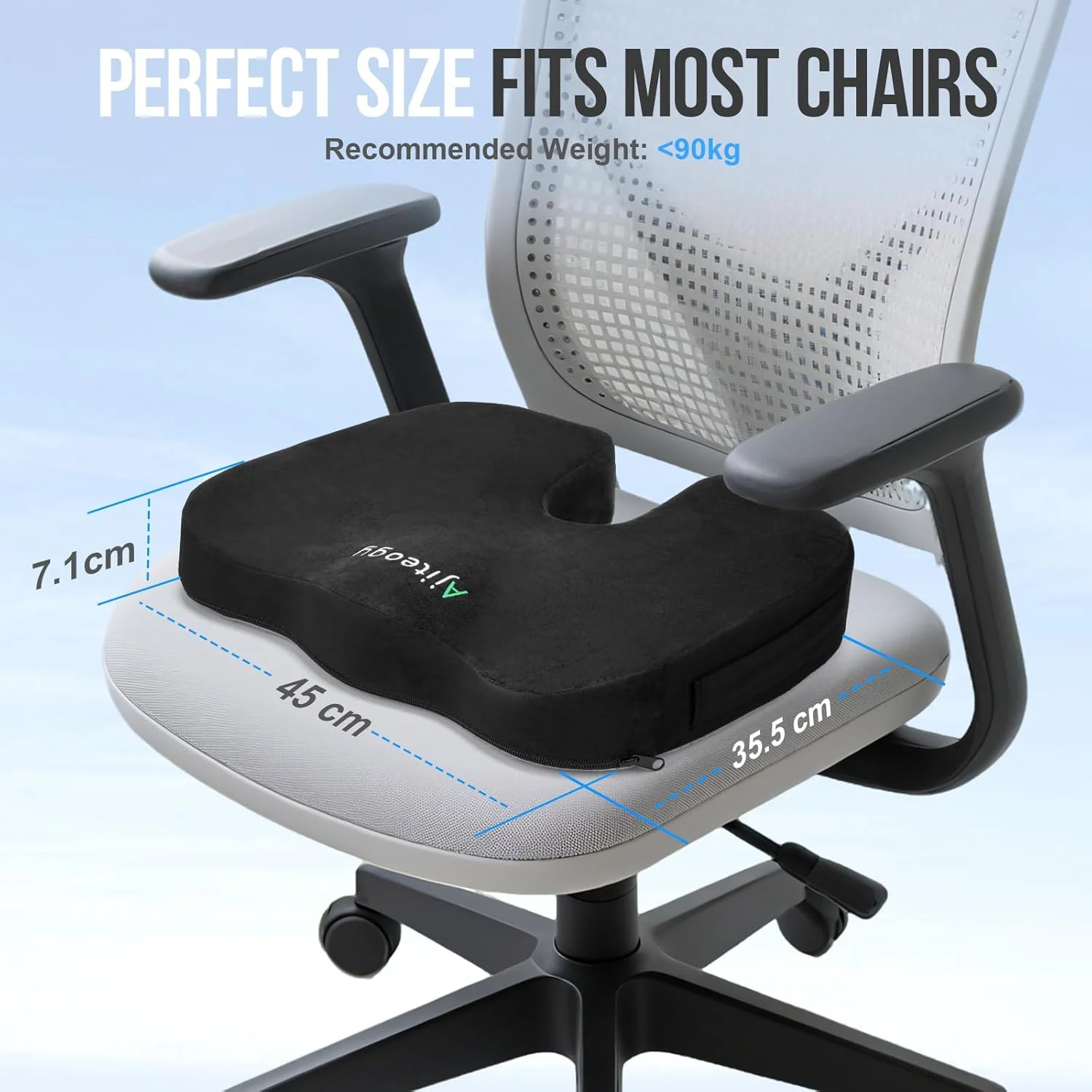 بالشتک صندلی مموری فوم - بالشتک ارگونومیک برای صندلی اداری، ماشین و صندلی گیمینگ بالشتک صندلی مموری فوم - بالشتک ارگونومیک برای صندلی اداری، ماشین و صندلی گیمینگ