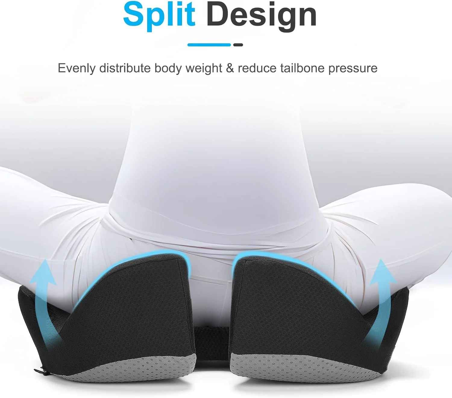 بالشتک صندلی ارگونومیک برای صندلی اداری، پد صندلی ارتوپدی برای کاهش فشار لگن و دنبالچه، بالشتک فوم حافظه دار بالشتک صندلی ارگونومیک برای صندلی اداری، پد صندلی ارتوپدی برای کاهش فشار لگن و دنبالچه، بالشتک فوم حافظه دار