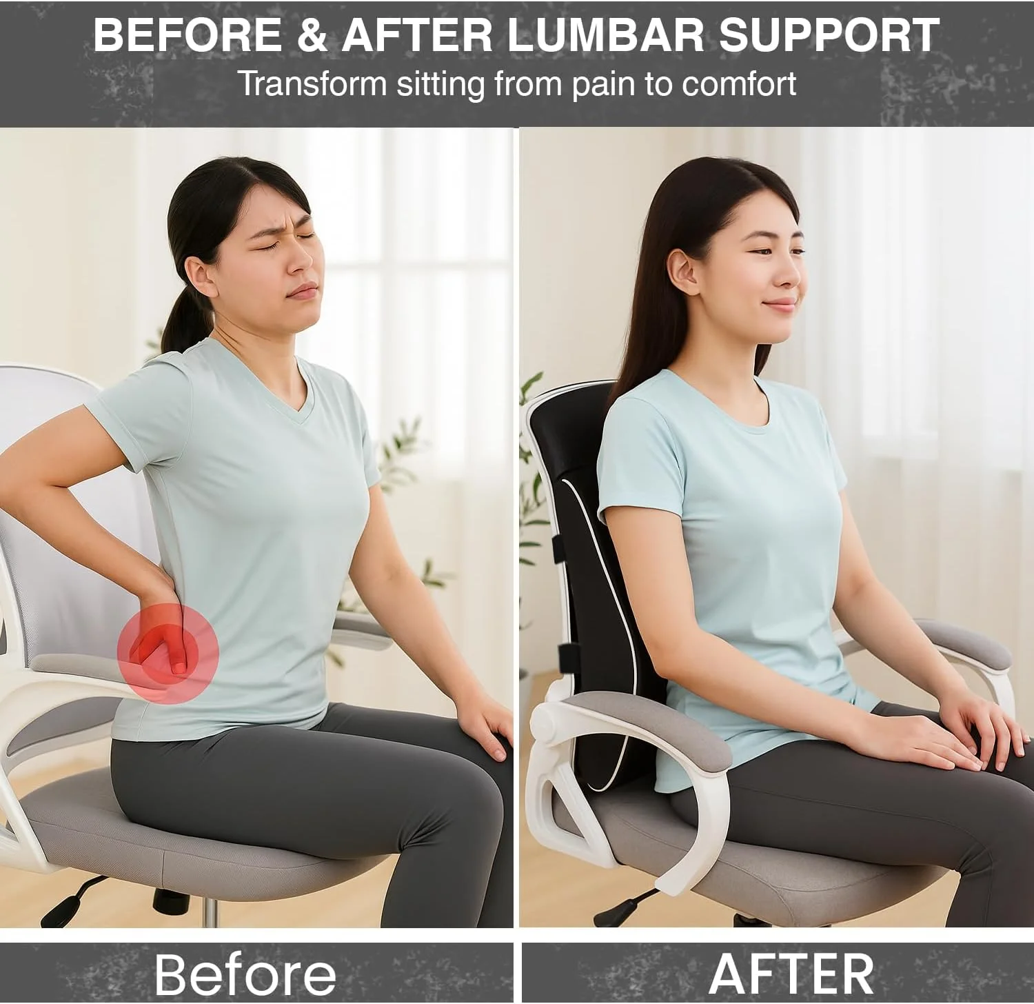 بالشتک گودی کمر آلور اسفر برای صندلی اداری، خودرو و منزل - بالشتک مموری فوم ارگونومیک برای تسکین درد کمر، بهبود وضعیت بدنی، روکش تنفسی - ایده آل برای نشستن طولانی مدت و مسافرت بالشتک گودی کمر آلور اسفر برای صندلی اداری، خودرو و منزل - بالشتک مموری فوم ارگونومیک برای تسکین درد کمر، بهبود وضعیت بدنی، روکش تنفسی - ایده آل برای نشستن طولانی مدت و مسافرت