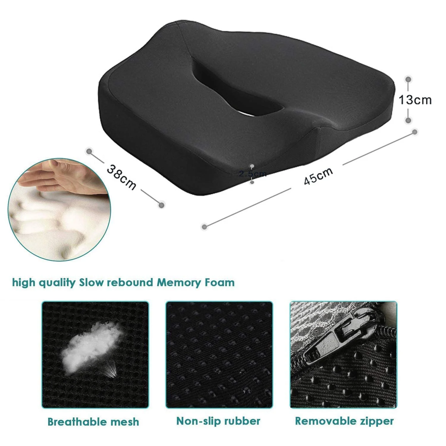 بالشتک صندلی ارتوپدی الکسو برای تسکین درد دنبالچه، سیاتیک، هموروئید و کمر، پد صندلی ارگونومیک فوم حافظه دار برای صندلی های اداری، ویلچر، صندلی آشپزخانه، صندلی تکیه گاه دار، صندلی ماشین، مشکی بالشتک صندلی ارتوپدی الکسو برای تسکین درد دنبالچه، سیاتیک، هموروئید و کمر، پد صندلی ارگونومیک فوم حافظه دار برای صندلی های اداری، ویلچر، صندلی آشپزخانه، صندلی تکیه گاه دار، صندلی ماشین، مشکی