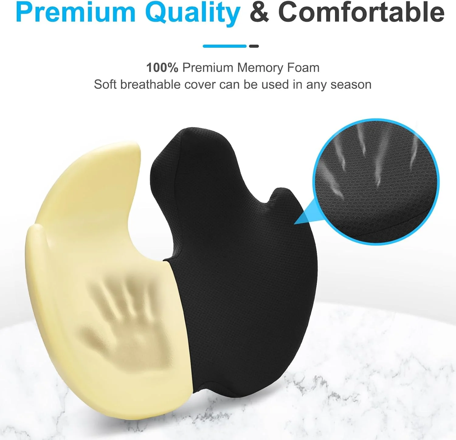 بالشتک صندلی ارگونومیک برای صندلی اداری، پد صندلی ارتوپدی برای کاهش فشار لگن و دنبالچه، بالشتک فوم حافظه دار بالشتک صندلی ارگونومیک برای صندلی اداری، پد صندلی ارتوپدی برای کاهش فشار لگن و دنبالچه، بالشتک فوم حافظه دار