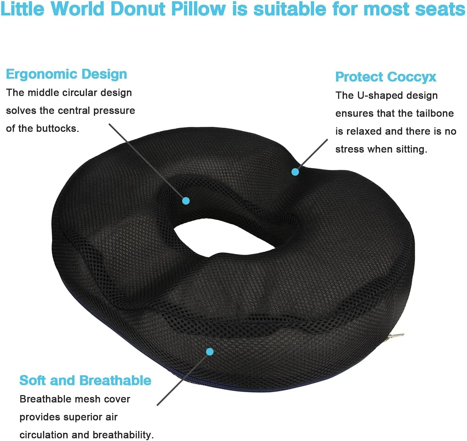 بالشتک دوناتی عربست برای درد دنبالچه، بالشتک صندلی مموری فوم برای تسکین درد هموروئید، سیاتیک بارداری، طراحی ارگونومیک روکش توری بالشتک صندلی برای صندلی اداری بالشتک دوناتی عربست برای درد دنبالچه، بالشتک صندلی مموری فوم برای تسکین درد هموروئید، سیاتیک بارداری، طراحی ارگونومیک روکش توری بالشتک صندلی برای صندلی اداری