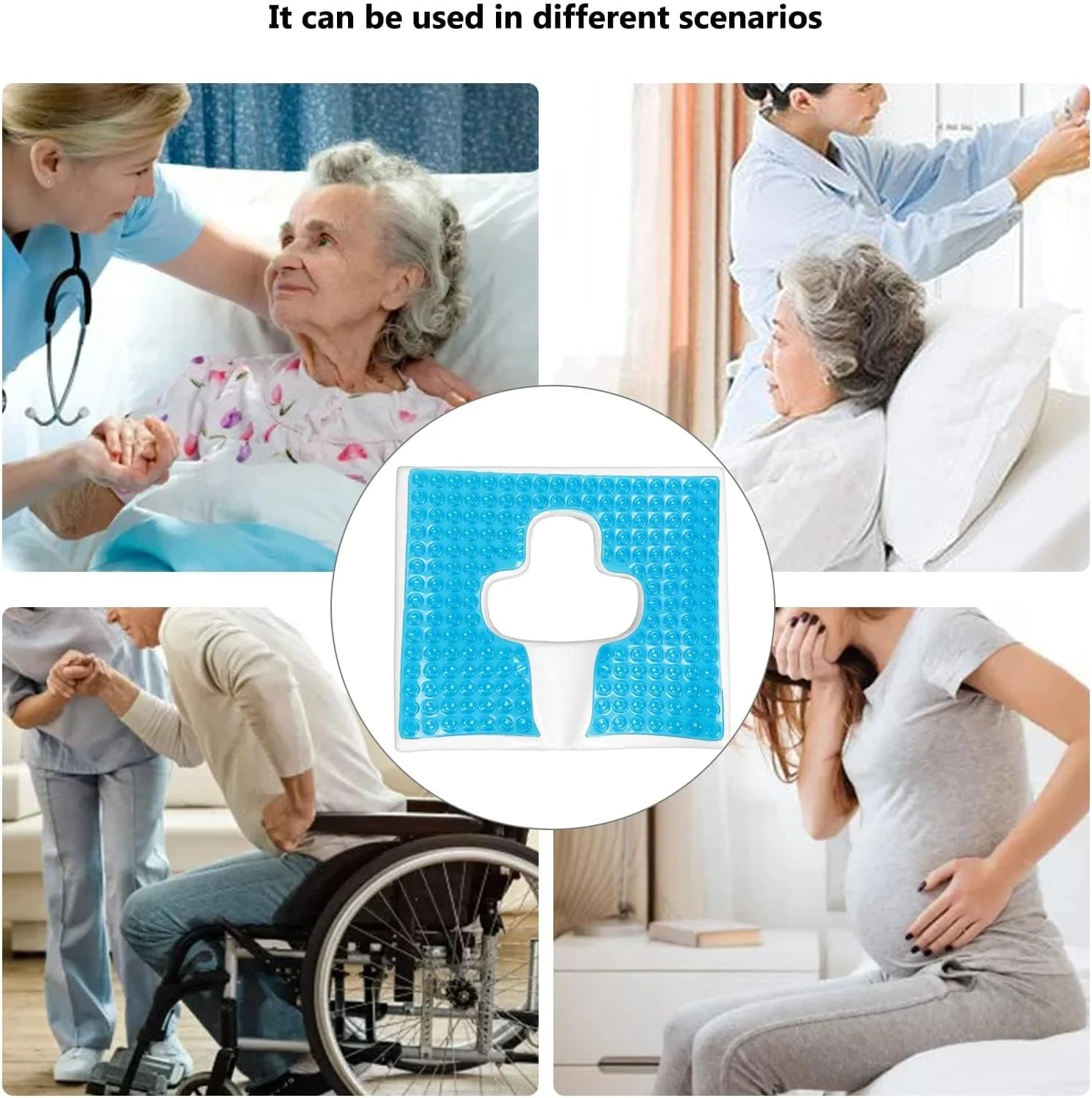 بالشتک ضد زخم بستر، فوم حافظه دار و بالشتک ژله ای صندلی با دهانه T شکل، طراحی شیب مثلثی برای تسکین درد دنبالچه و سیاتیک، ضد لغزش، برای استفاده در ویلچر، دفتر و منزل بالشتک ضد زخم بستر، فوم حافظه دار و بالشتک ژله ای صندلی با دهانه T شکل، طراحی شیب مثلثی برای تسکین درد دنبالچه و سیاتیک، ضد لغزش، برای استفاده در ویلچر، دفتر و منزل