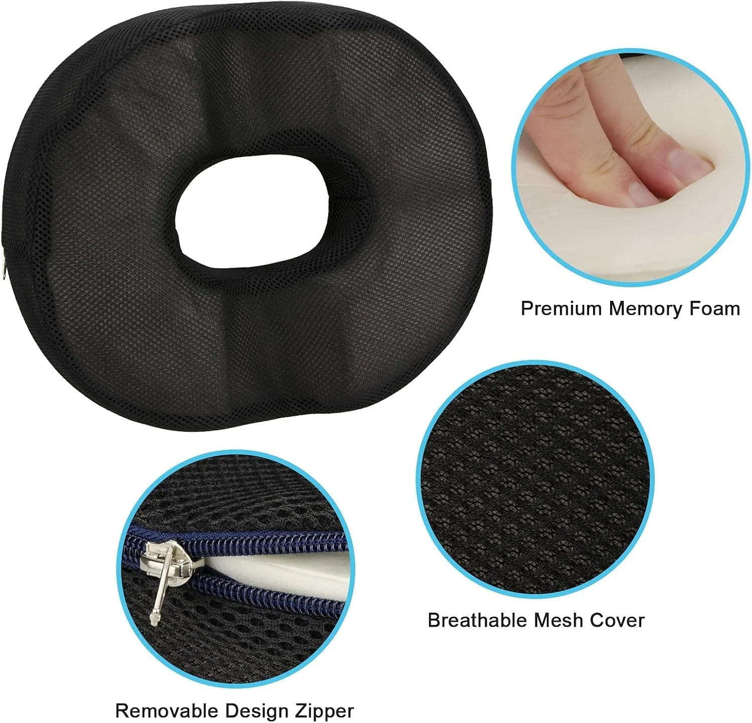 بالشتک دوناتی عربست برای درد دنبالچه، بالشتک صندلی مموری فوم برای تسکین درد هموروئید، سیاتیک بارداری، طراحی ارگونومیک روکش توری بالشتک صندلی برای صندلی اداری بالشتک دوناتی عربست برای درد دنبالچه، بالشتک صندلی مموری فوم برای تسکین درد هموروئید، سیاتیک بارداری، طراحی ارگونومیک روکش توری بالشتک صندلی برای صندلی اداری