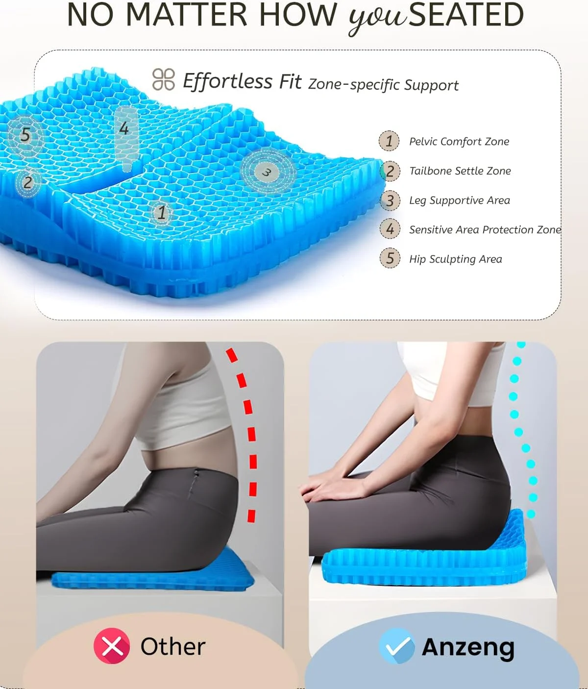 بالشتک صندلی ژلهای ضخیم آنزنگ، بالشتک صندلی ژلهای سه بعدی بزرگ برای صندلی اداری، بالشتک تخم مرغی برای تسکین درد دنبالچه و سیاتیک، بالشتک صندلی برای ماشین، صندلی اداری، بالشتک ویلچر، بالشتک نشیمنگاه صندلی اداری بالشتک صندلی ژلهای ضخیم آنزنگ، بالشتک صندلی ژلهای سه بعدی بزرگ برای صندلی اداری، بالشتک تخم مرغی برای تسکین درد دنبالچه و سیاتیک، بالشتک صندلی برای ماشین، صندلی اداری، بالشتک ویلچر، بالشتک نشیمنگاه صندلی اداری