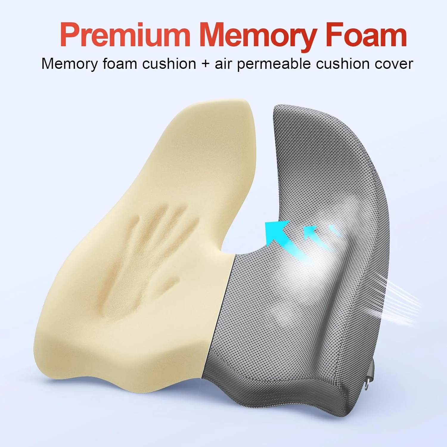 بالشتک صندلی مموری فوم بزرگ Benazcap برای صندلی اداری، بالشتک ارگونومیک برای تسکین فشار، سیاتیک و تسکین درد، فوم حافظه دار برای نشستن طولانی مدت برای صندلی گیمینگ و صندلی ماشین - خاکستری بالشتک صندلی مموری فوم بزرگ Benazcap برای صندلی اداری، بالشتک ارگونومیک برای تسکین فشار، سیاتیک و تسکین درد، فوم حافظه دار برای نشستن طولانی مدت برای صندلی گیمینگ و صندلی ماشین - خاکستری