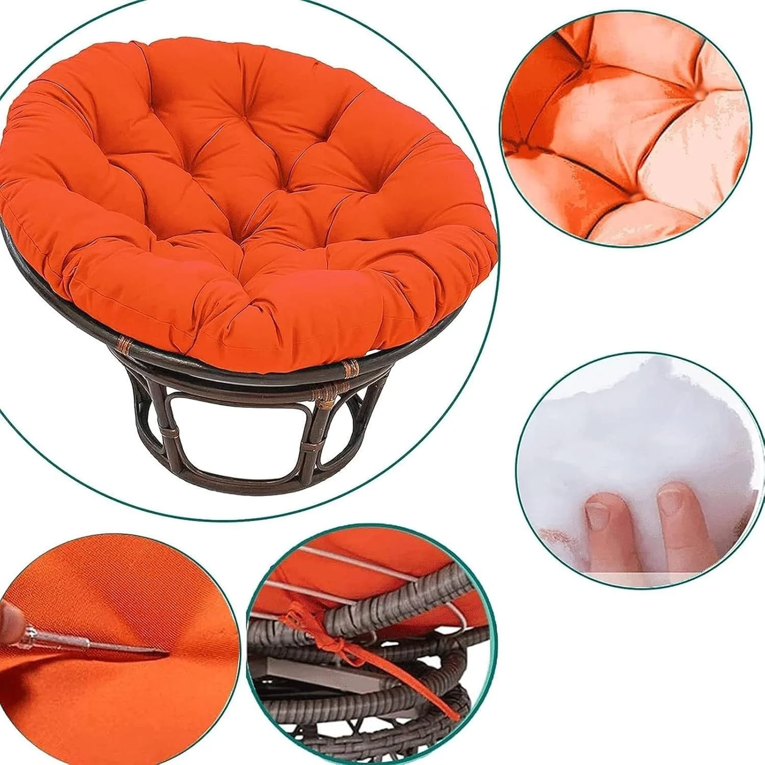 بالشتک نیمکت برای صندلی های آویزان، بالشتک صندلی، صندلی های سبدی آویزان، بالشتک داخلی، بالشتک گرد، بالشتک تاب، بالشتک تاب (قهوه ای، 60 * 60 سانتی متر) بالشتک نیمکت برای صندلی های آویزان، بالشتک صندلی، صندلی های سبدی آویزان، بالشتک داخلی، بالشتک گرد، بالشتک تاب، بالشتک تاب (قهوه ای، 60 * 60 سانتی متر)