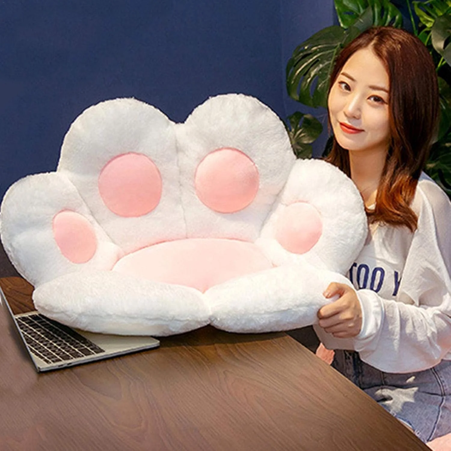 کوسن صندلی BFBMQYJ طرح پنجه گربه، کوسن مبل تنبل، مناسب صندلی اداری، زیرانداز گرم و لطیف، طراحی ویژه برای حفظ سلامتی (سفید، 80 * 70 سانتی متر) کوسن صندلی BFBMQYJ طرح پنجه گربه، کوسن مبل تنبل، مناسب صندلی اداری، زیرانداز گرم و لطیف، طراحی ویژه برای حفظ سلامتی (سفید، 80 * 70 سانتی متر)